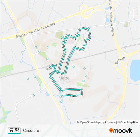 53 Bus Line Map