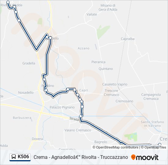 K506 bus Line Map