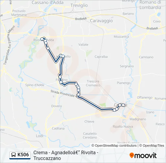 K506 Bus Line Map