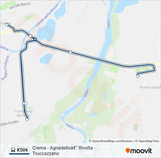 K506 Bus Line Map