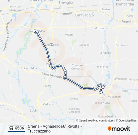 K506 Bus Line Map