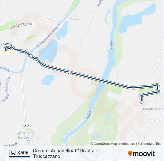 K506 Bus Line Map