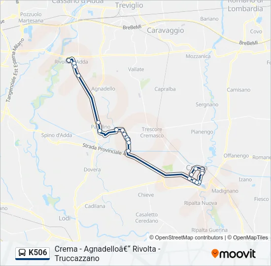 K506 Bus Line Map