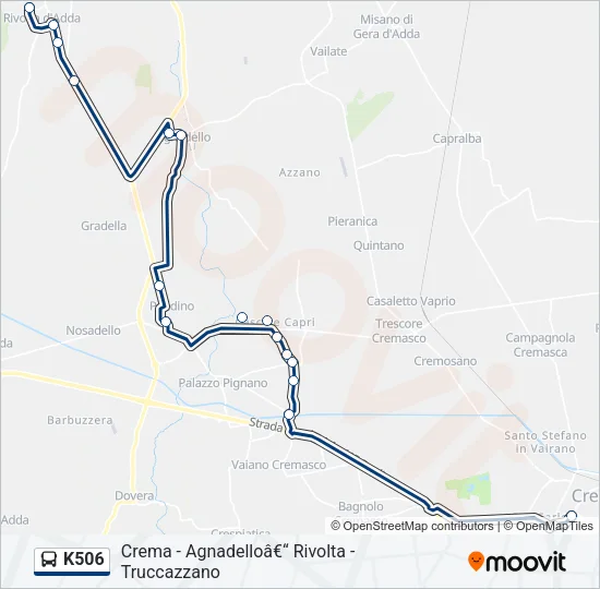 K506 Bus Line Map