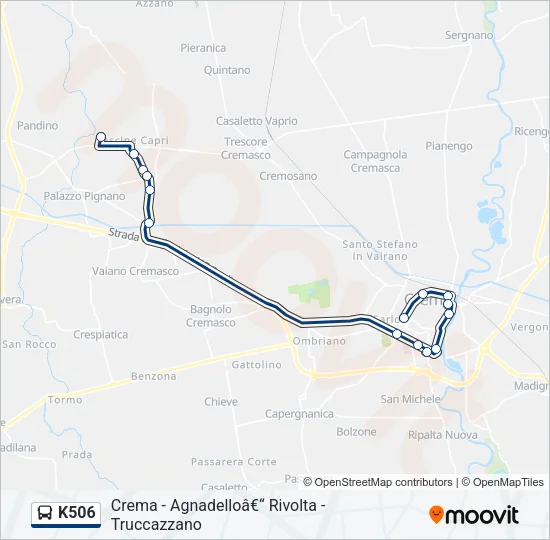 K506 Bus Line Map