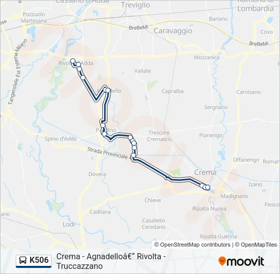 K506 Bus Line Map