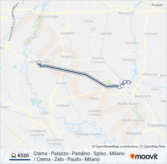 K520 bus Line Map