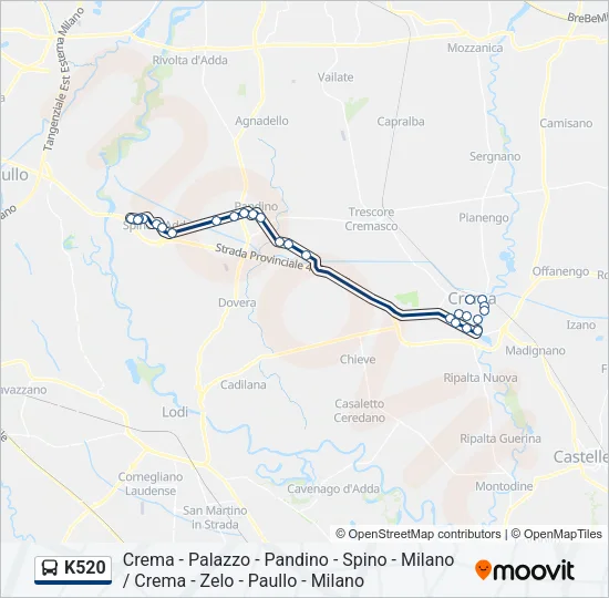 K520 Bus Line Map