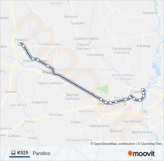 K525 bus Line Map