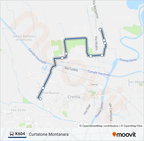 K604 Bus Line Map