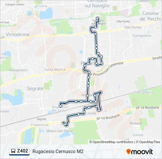 Z402 Bus Line Map