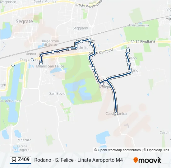 Z409 Bus Line Map