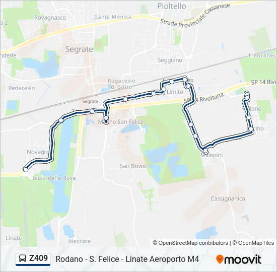 Z409 Bus Line Map