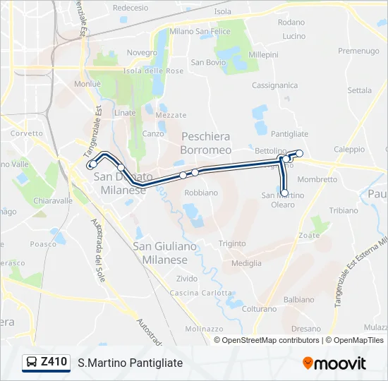 Z410 Bus Line Map