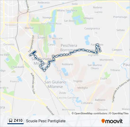 Z410 Bus Line Map
