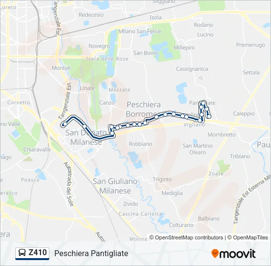 Z410 Bus Line Map