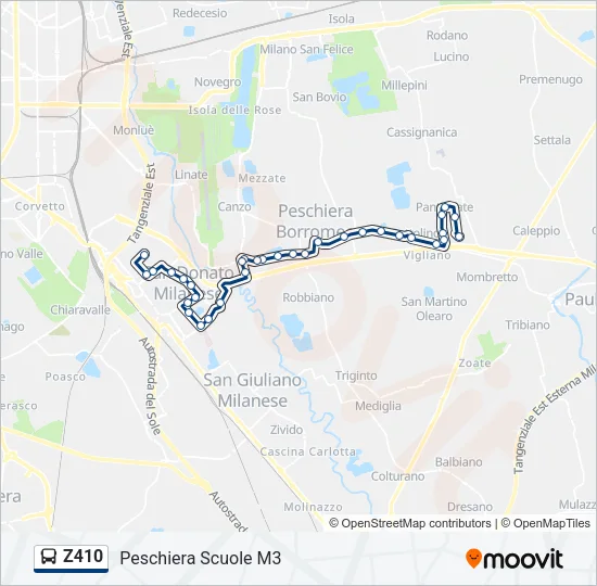 Z410 Bus Line Map