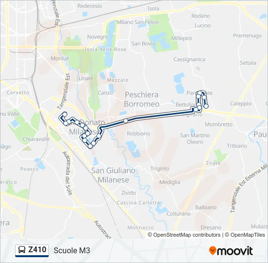 Z410 Bus Line Map