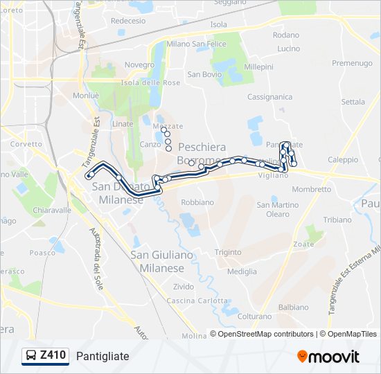 Z410 bus Line Map