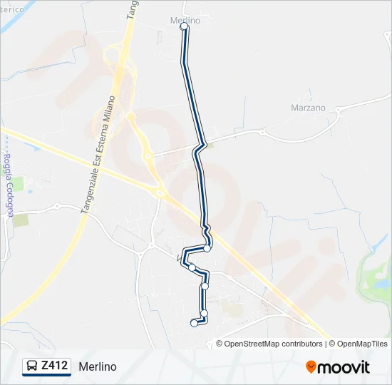 Z412 Bus Line Map