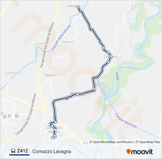 Percorso linea  Z412