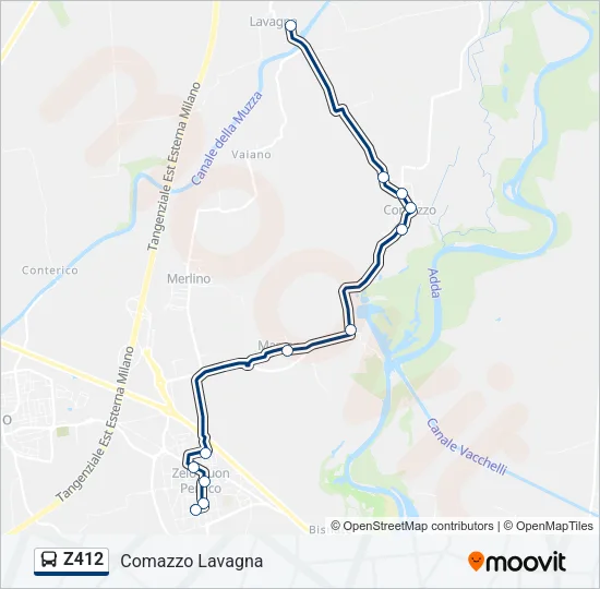 Z412 Bus Line Map