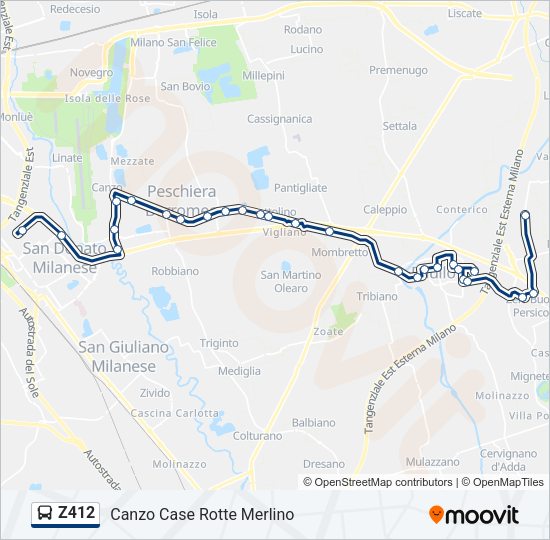 Percorso linea  Z412