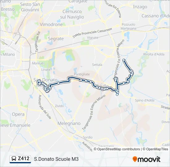Z412 Bus Line Map