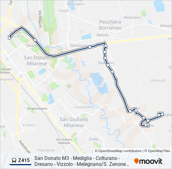 Z415 bus Line Map