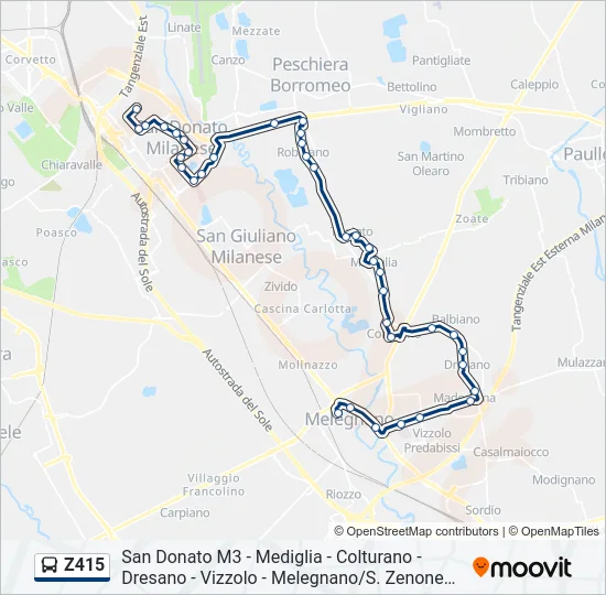 Z415 Bus Line Map