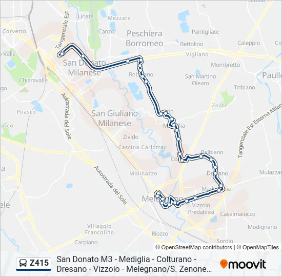 Z415 Bus Line Map