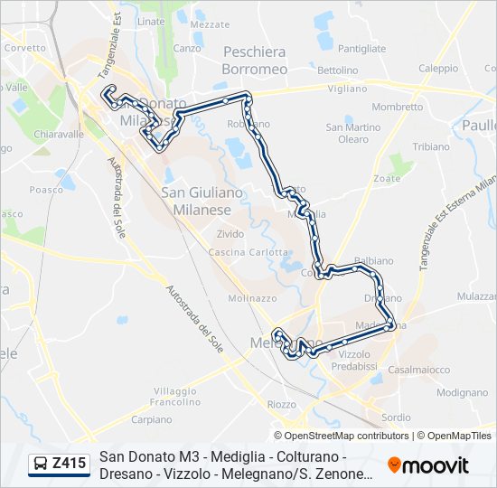 Z415 bus Line Map