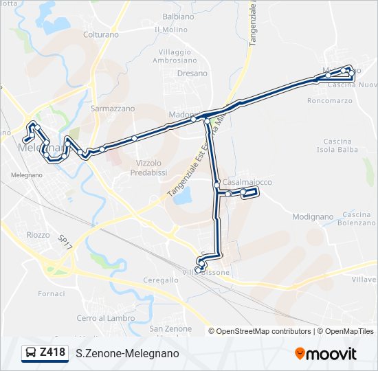 Percorso linea  Z418