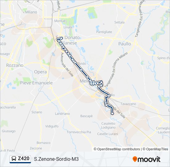 Percorso linea  Z420