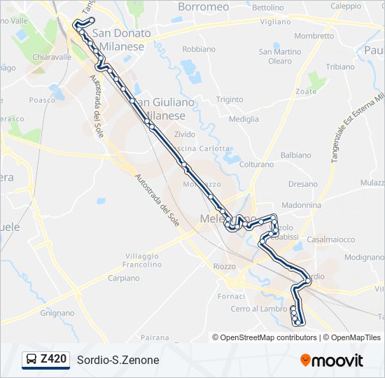 Z420 bus Line Map