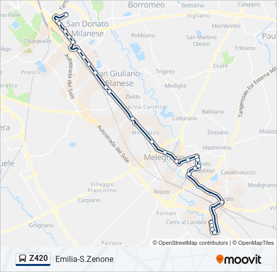 Z420 bus Line Map