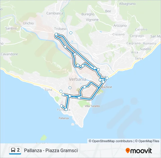 2 Bus Line Map