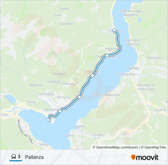 3 Bus Line Map
