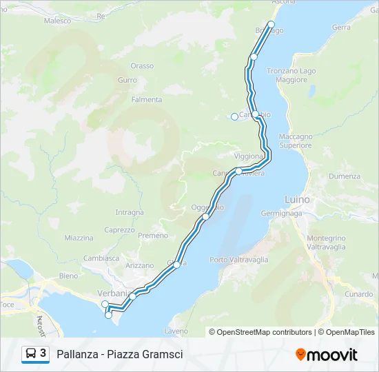 3 Bus Line Map