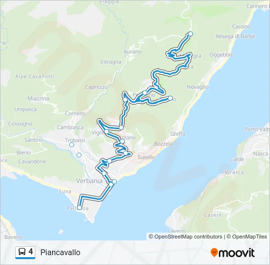 4 Bus Line Map