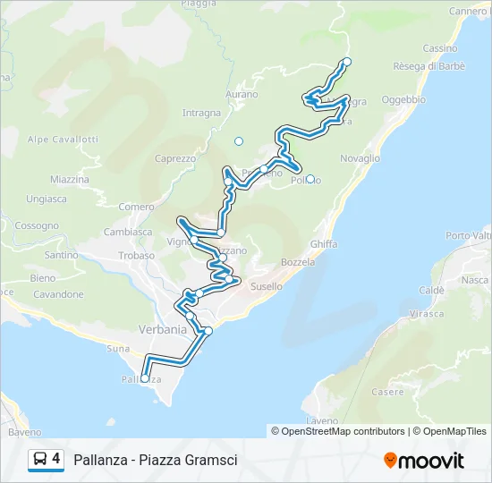4 Bus Line Map