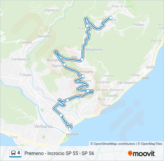 4 Bus Line Map
