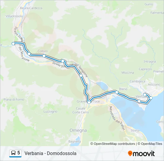 5 Bus Line Map