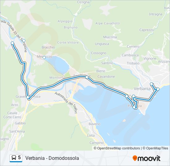 5 bus Line Map