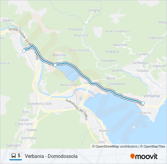 5 bus Line Map