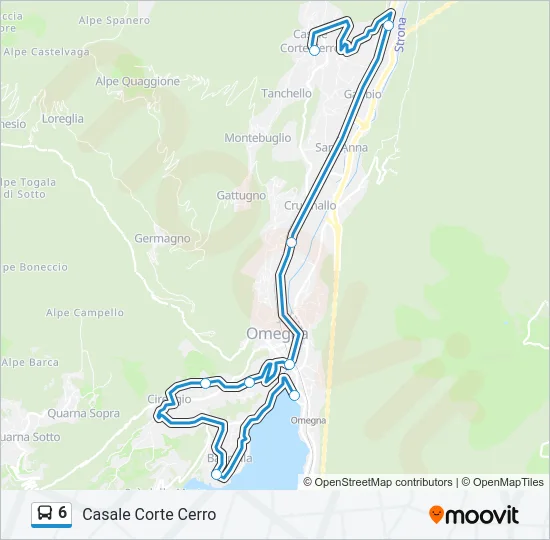 6 Bus Line Map