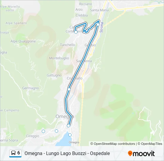 6 Bus Line Map