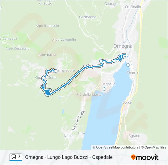 7 Bus Line Map