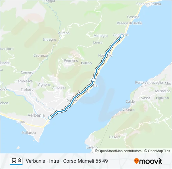 8 Bus Line Map