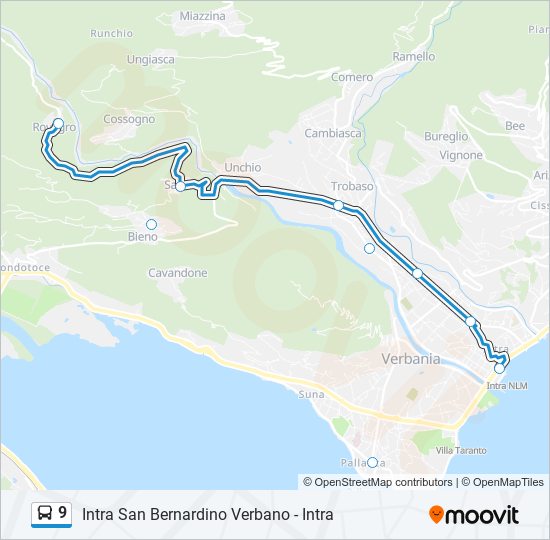 9 bus Line Map